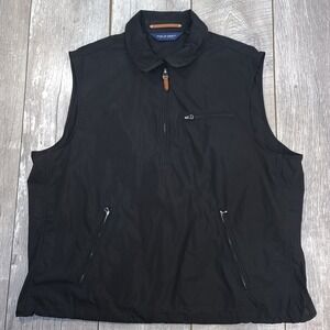 Polo Ralph Lauren Vest Mens Size XL Black 1/4 Zip Golf Windbreaker Rain Jacket